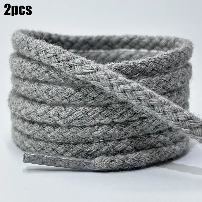 Braided thin shoelaces Rope Laces Light Grey Trend Sneaker 140cm 0.5cm