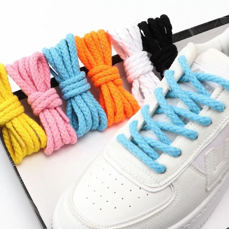 Geflochtene dicke Schnürsenkel Rope Laces Neon Trend Sneaker 140cm