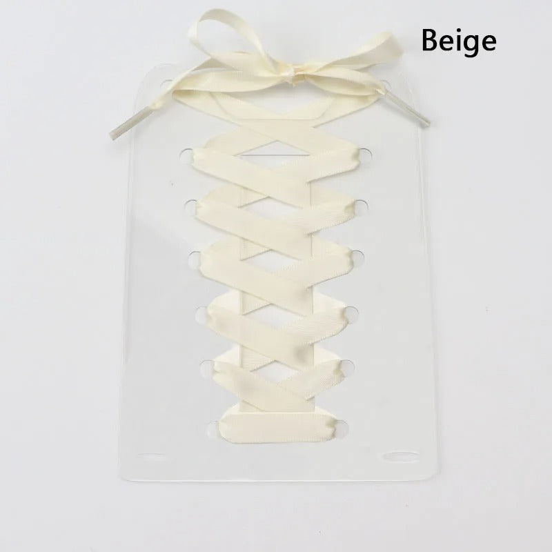 Satin Shoelaces Beige 1 Pair