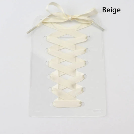 Satin Shoelaces Beige 1 Pair