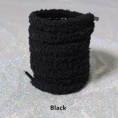 Sneaker Laces Fluffy Black 1 Pair