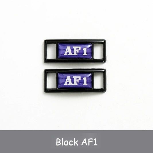 AF1 shoe buckle black purple metal 2 pieces