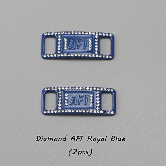 AF1 Shoe Buckle Royal Blue Diamond Metal 2pcs.