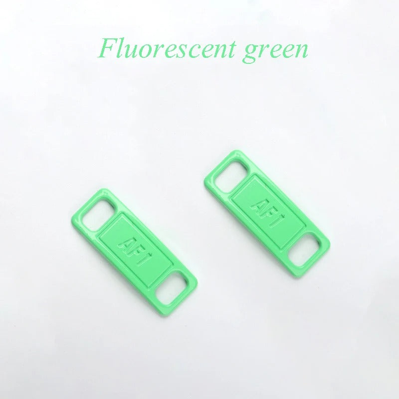 AF1 shoe buckle neon green metal 2 pieces