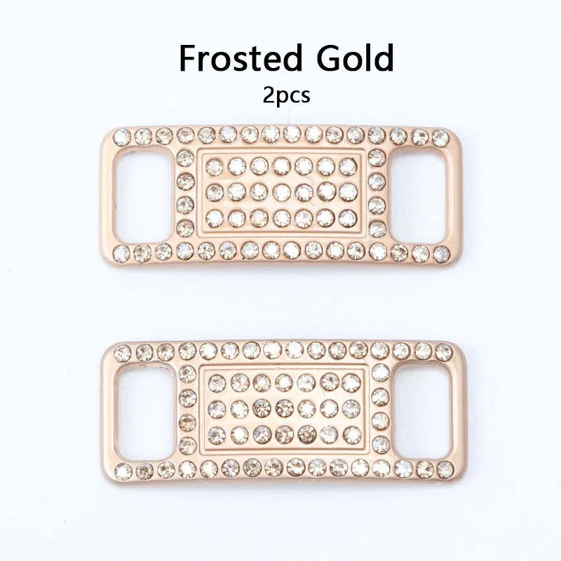 Shoe Buckle Rose Gold Diamond Metal 2pcs.