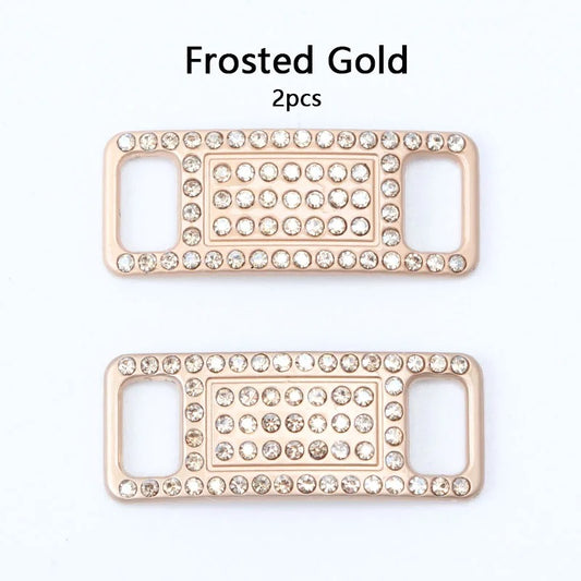 Shoe Buckle Rose Gold Diamond Metal 2pcs.