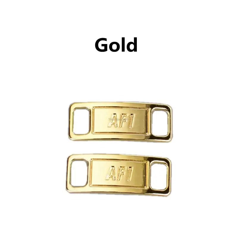 AF1 shoe buckle gold metal 2 pieces