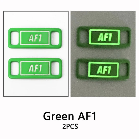 AF1 shoe buckle neon green bright metal 2 pieces