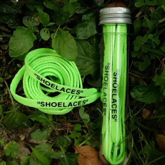 Shoelaces Flat Neon Shoelaces Lettering 1 Pair 140cm