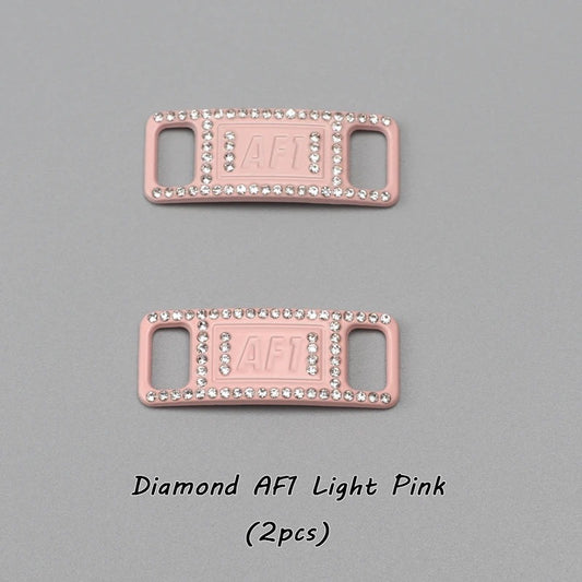 AF1 Shoe Buckle Pink Diamond Metal 2pcs.