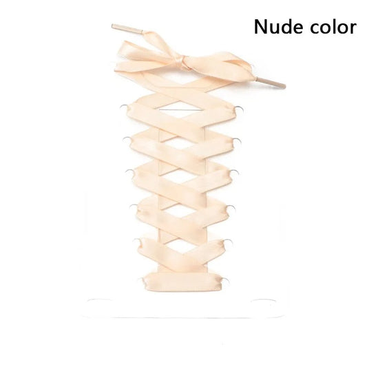 Satin Schnürsenkel Hellbeige 1 Paar