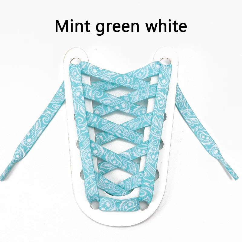 Schnürsenkel Mint Weiss Bandana 1 Paar