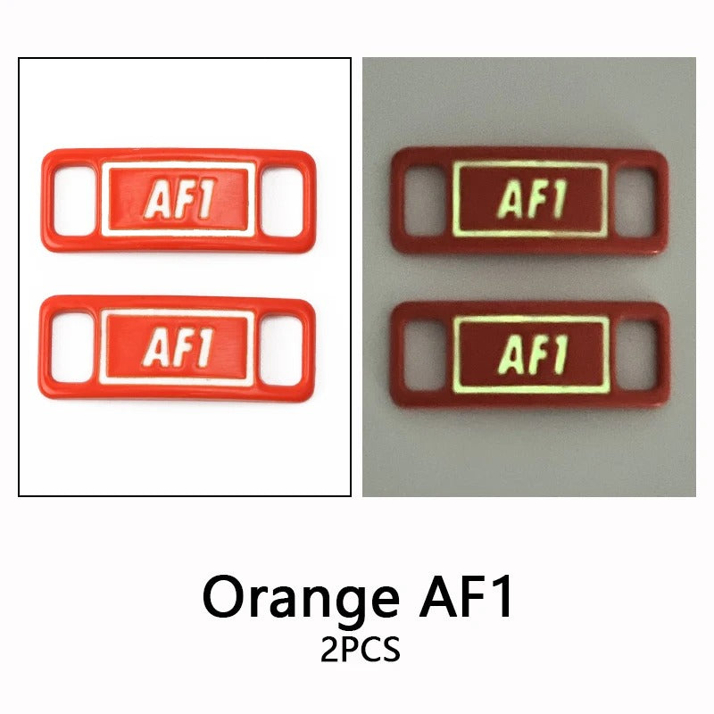 AF1 shoe buckle bright orange metal 2 pieces