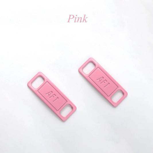 AF1 shoe buckle pink metal 2 pieces