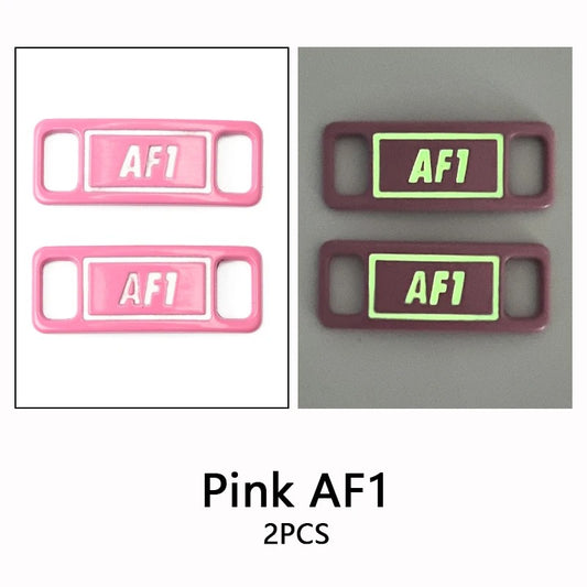 AF1 shoe buckle pink bright metal 2 pieces