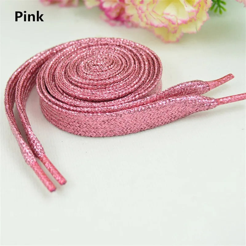 Shoelaces Glitter Pink 1 Pair