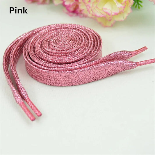 Shoelaces Glitter Pink 1 Pair