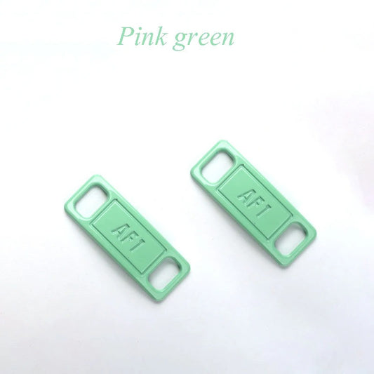 AF1 shoe buckle pink green metal 2 pieces