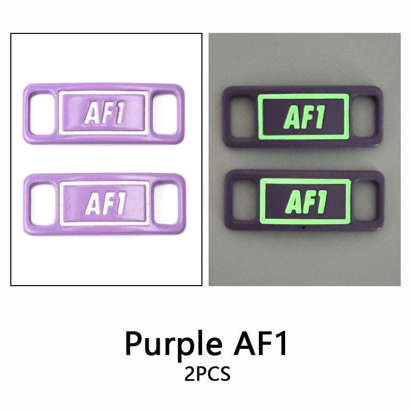 AF1 shoe buckle bright purple metal 2 pieces