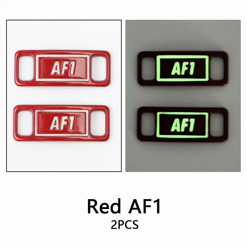 AF1 shoe buckle bright red metal 2 pieces