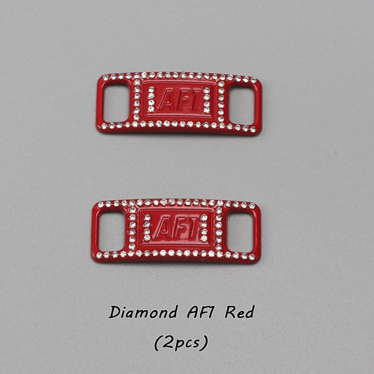 AF1 Shoe Buckle Red Diamond Metal 2pcs.