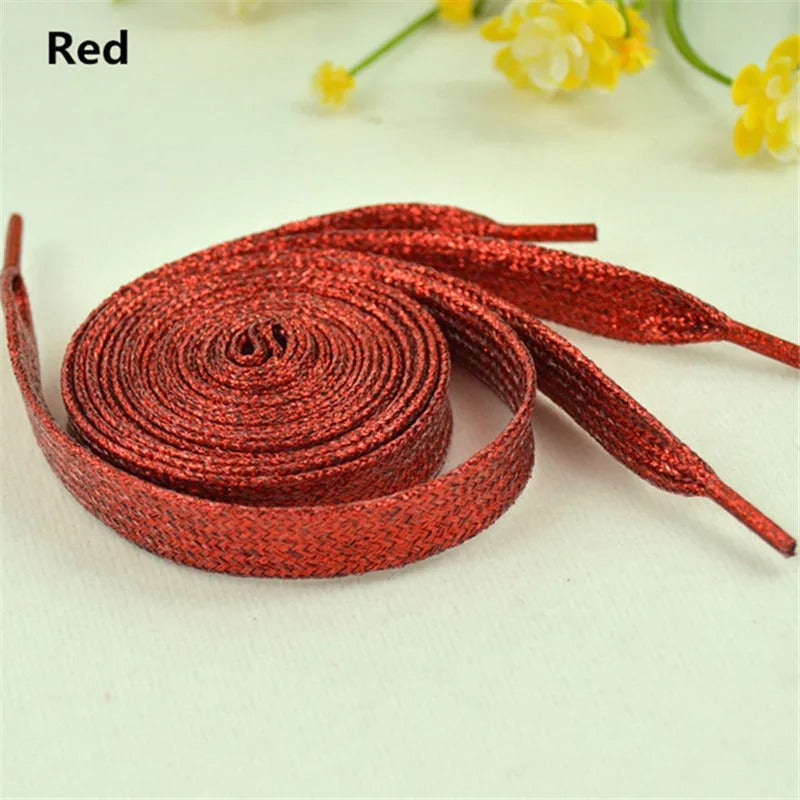 Shoelaces Glitter Red 1 Pair