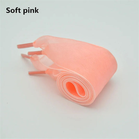 Sneaker Satin Laces Pink Wide 1 Pair