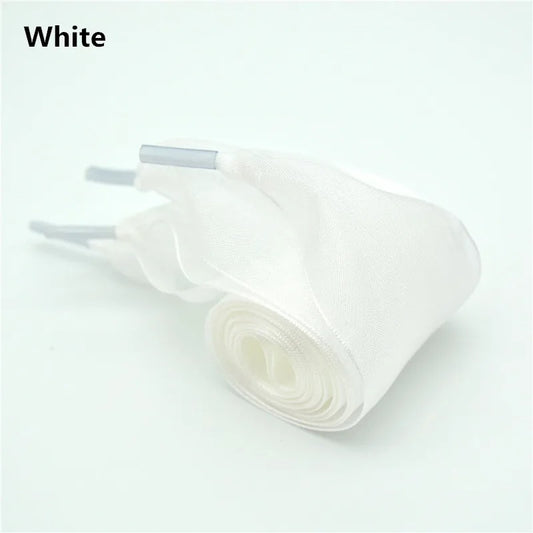 Sneaker Satin Laces White 1 Pair