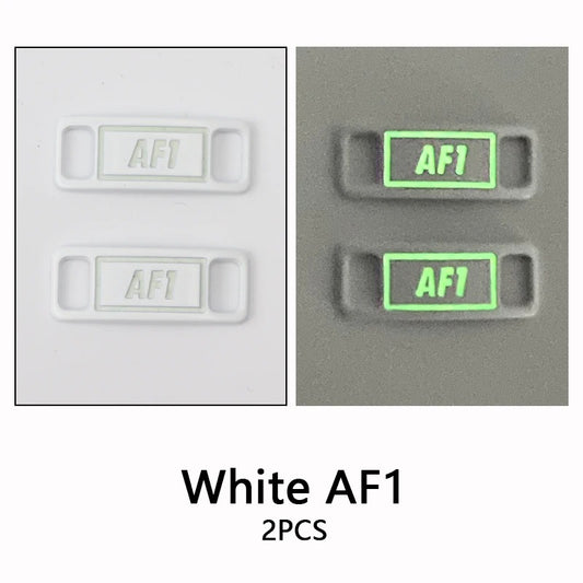 AF1 shoe buckle white bright metal 2 pieces