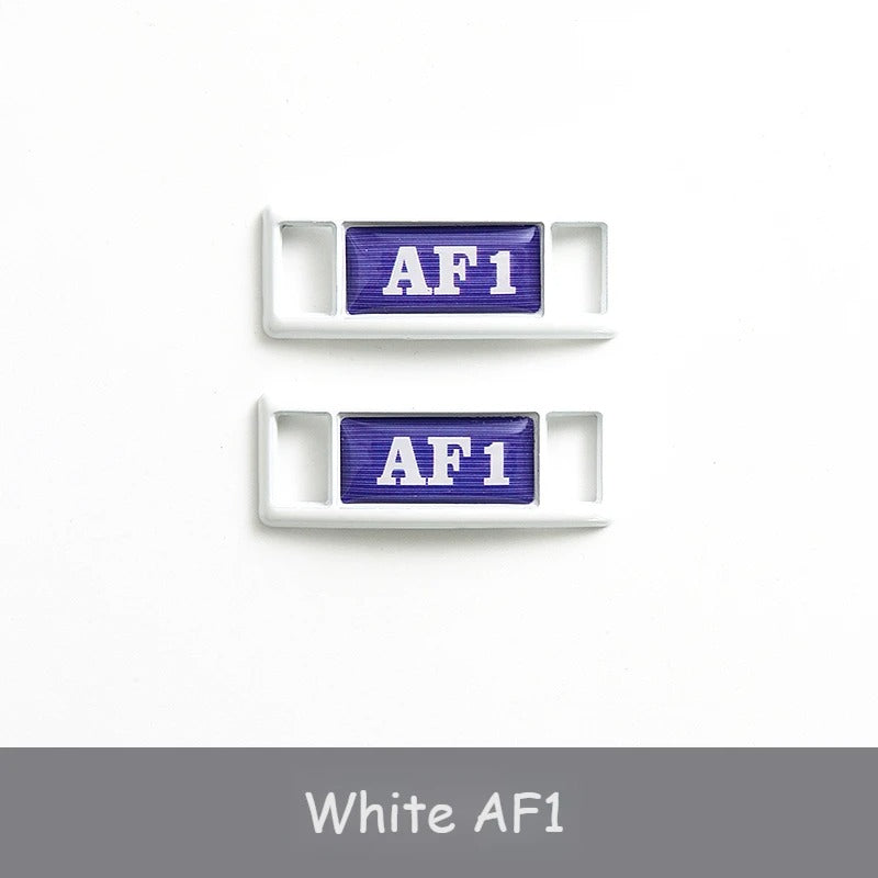 AF1 shoe buckle white purple metal 2 pieces