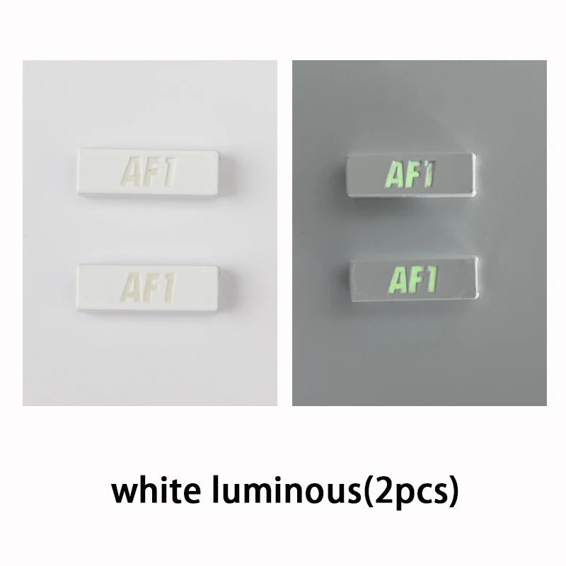 AF1 shoe buckle white bright plastic 2 pieces