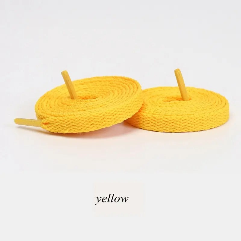 Shoelaces Flat Yellow 1 Pair 140cm