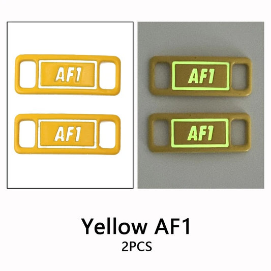 AF1 shoe buckle yellow bright metal 2 pieces