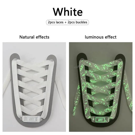 Shoelaces + AF1 Tag White Spots Glow in the Dark 1 Pair 140cm