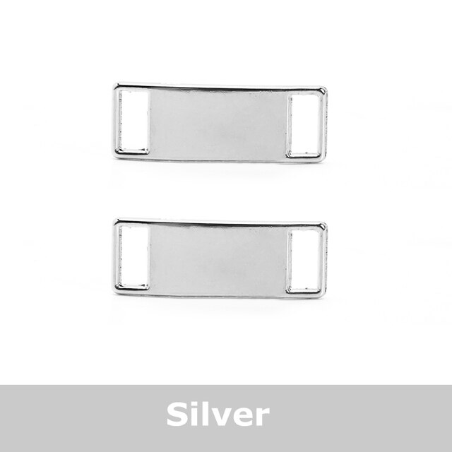 Shoe buckle silver metal 2 pieces