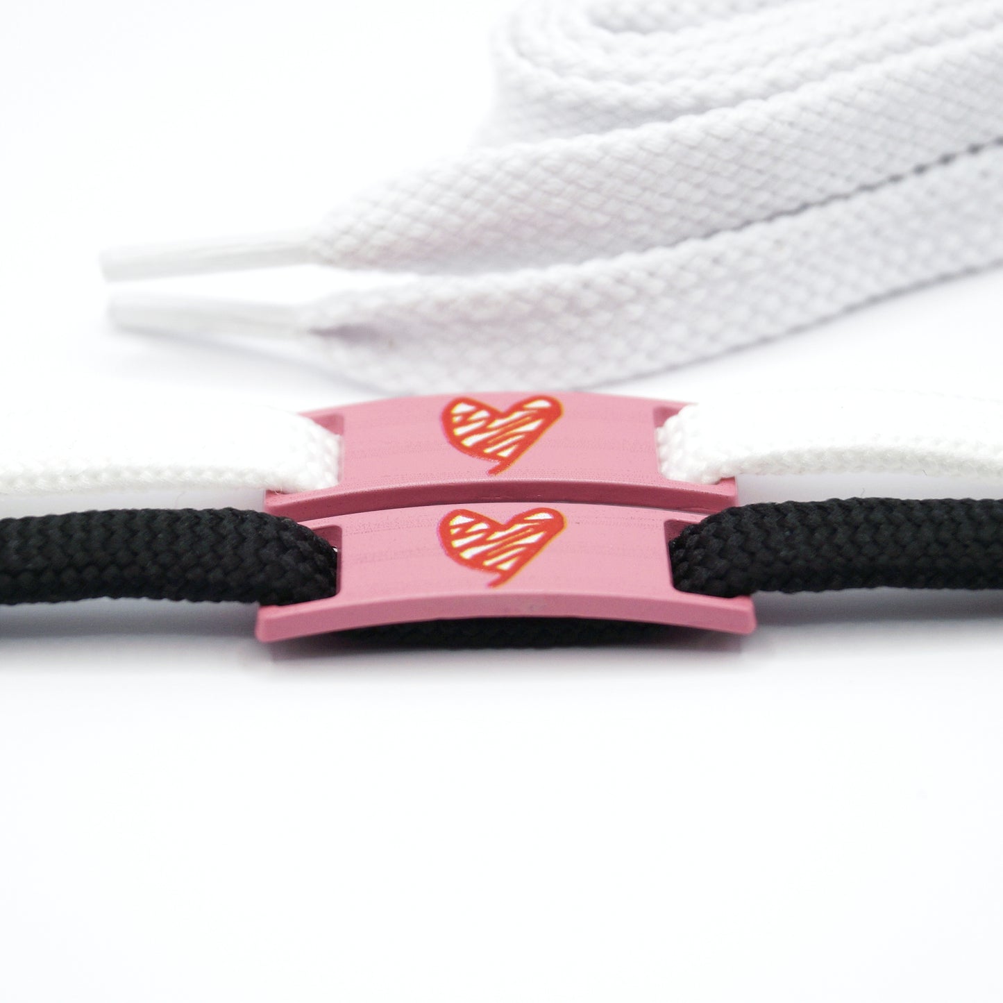 Shoe buckle heart pink metal 2 pieces