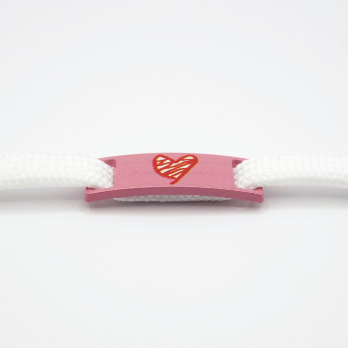 Shoe buckle heart pink metal 2 pieces