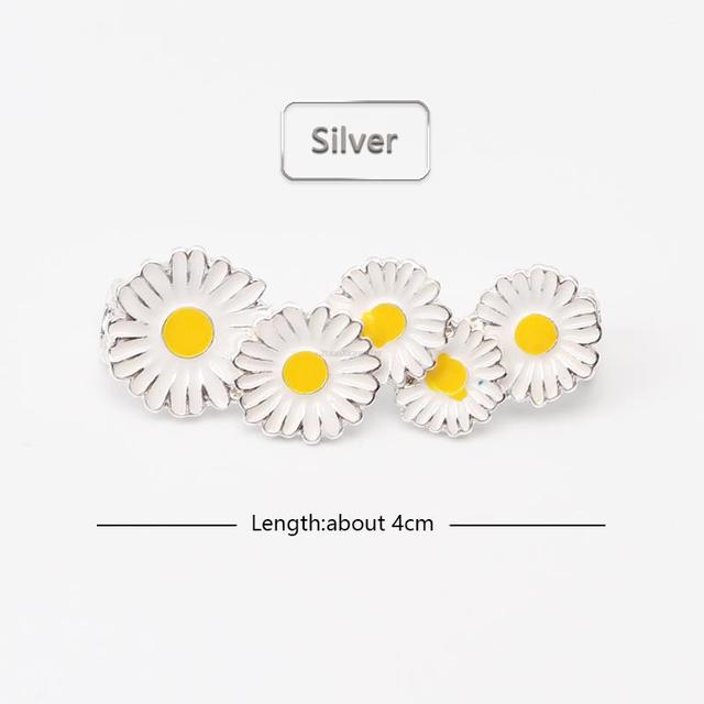 Shoe buckle flowers metal 2 pieces