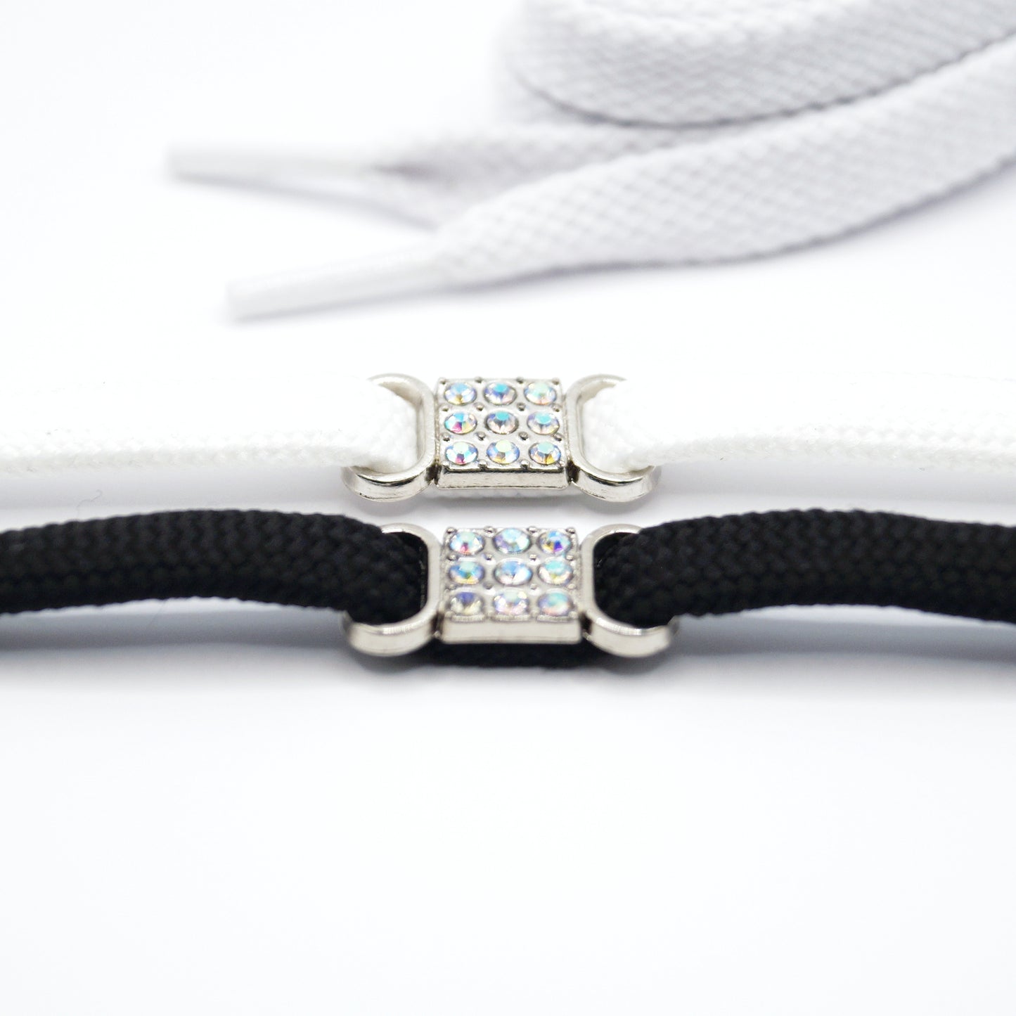 Shoe buckle colored diamonds metal 2pcs.