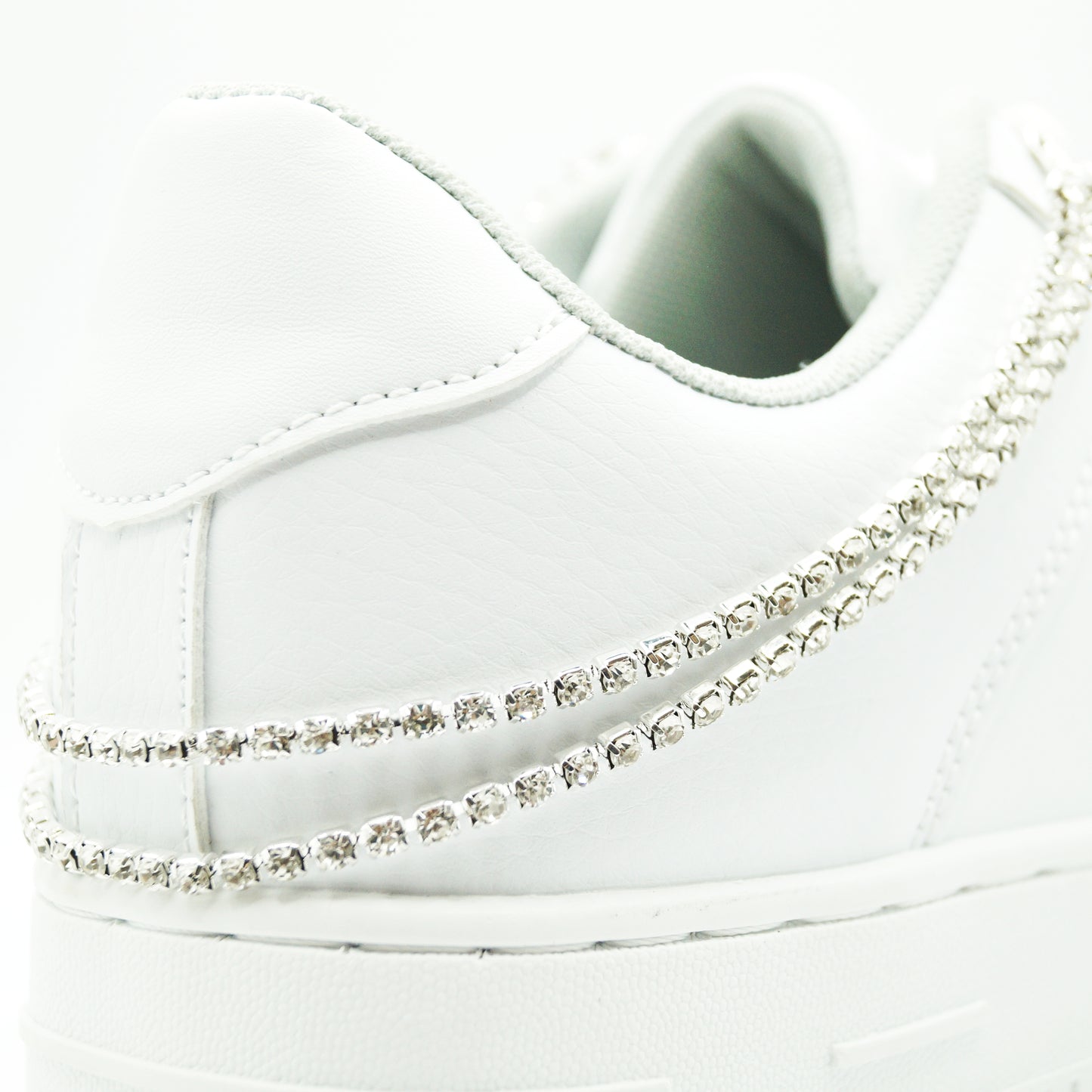 Schuh Kette Diamanten Deko Silber Metall 1Stk.