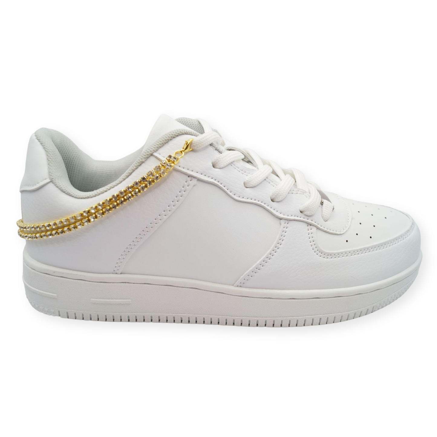 Schuh Kette Diamanten Deko Gold Metall 1Stk.