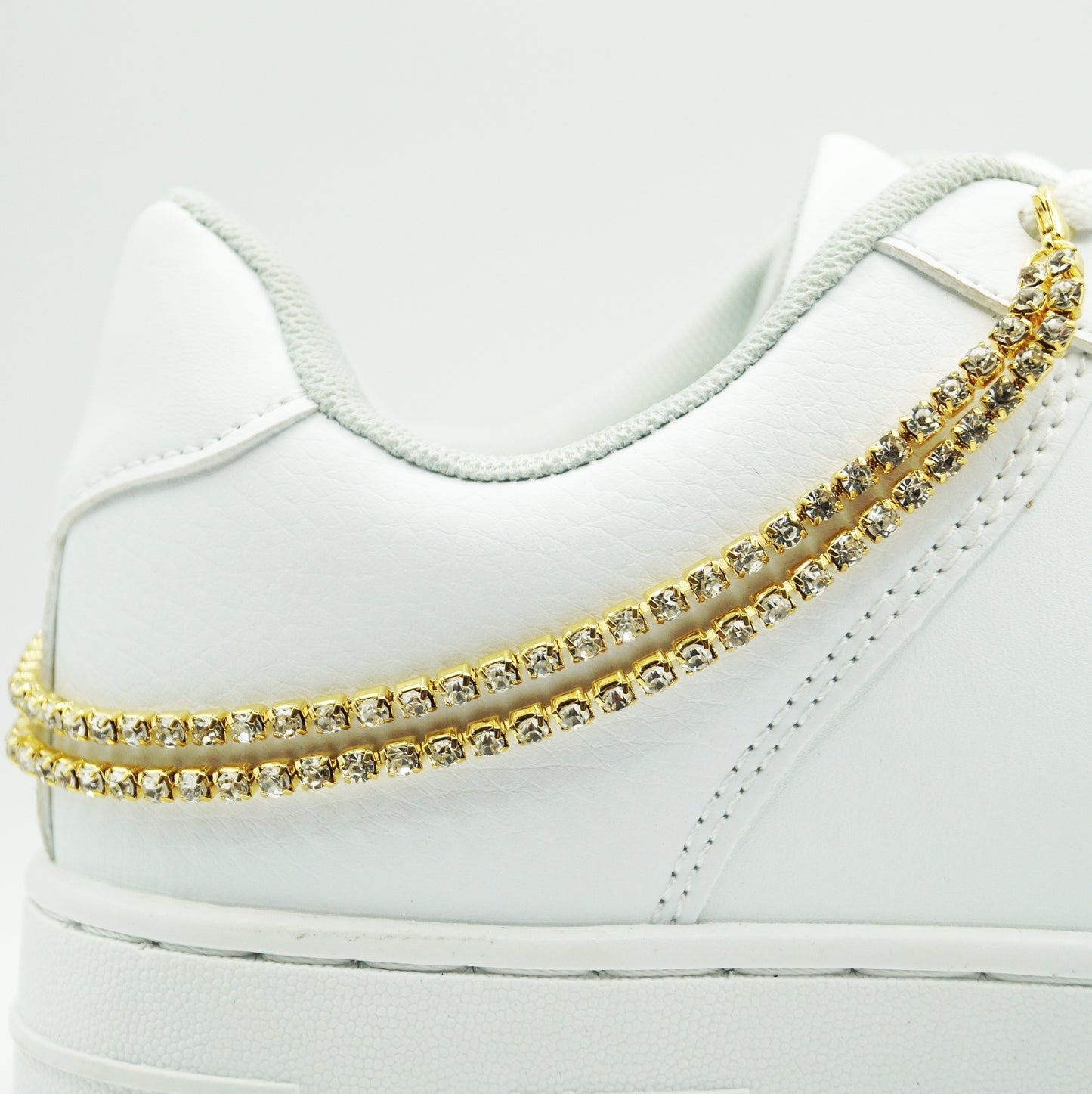 Schuh Kette Diamanten Deko Gold Metall 1Stk.