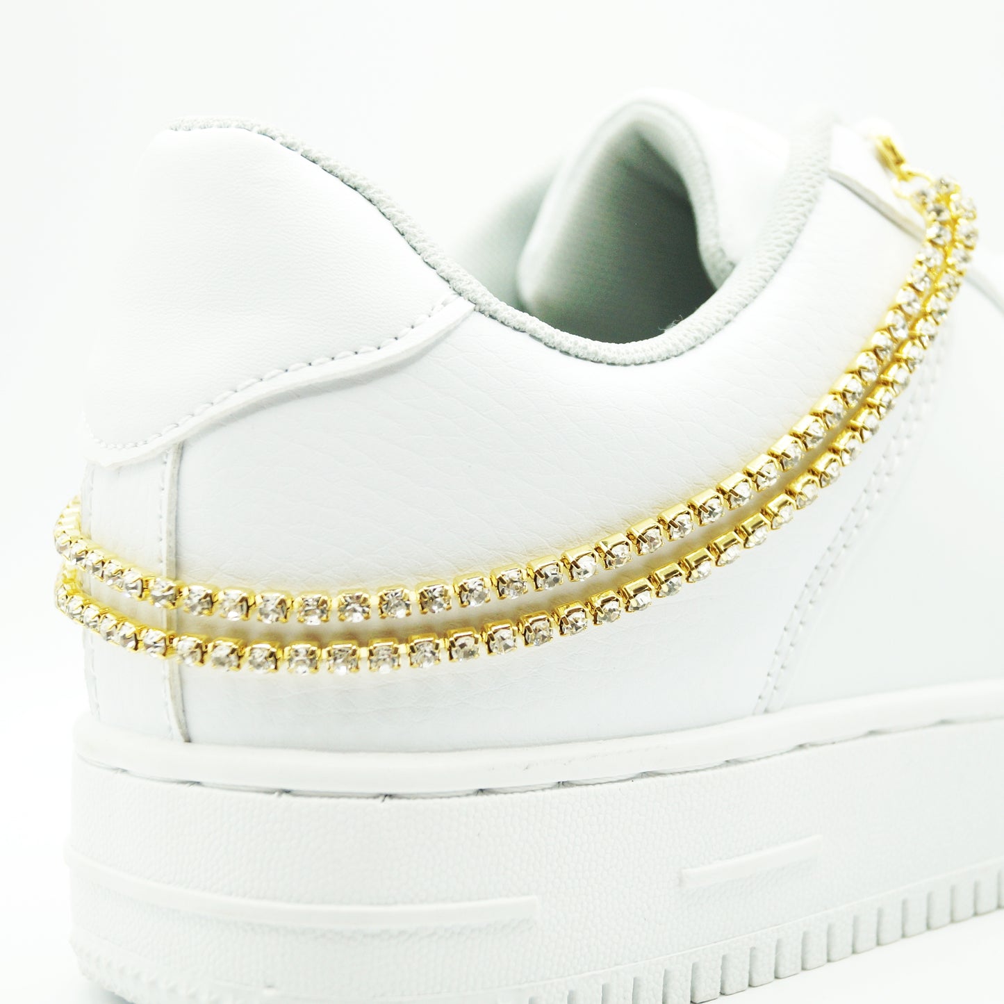 Schuh Kette Diamanten Deko Gold Metall 1Stk.