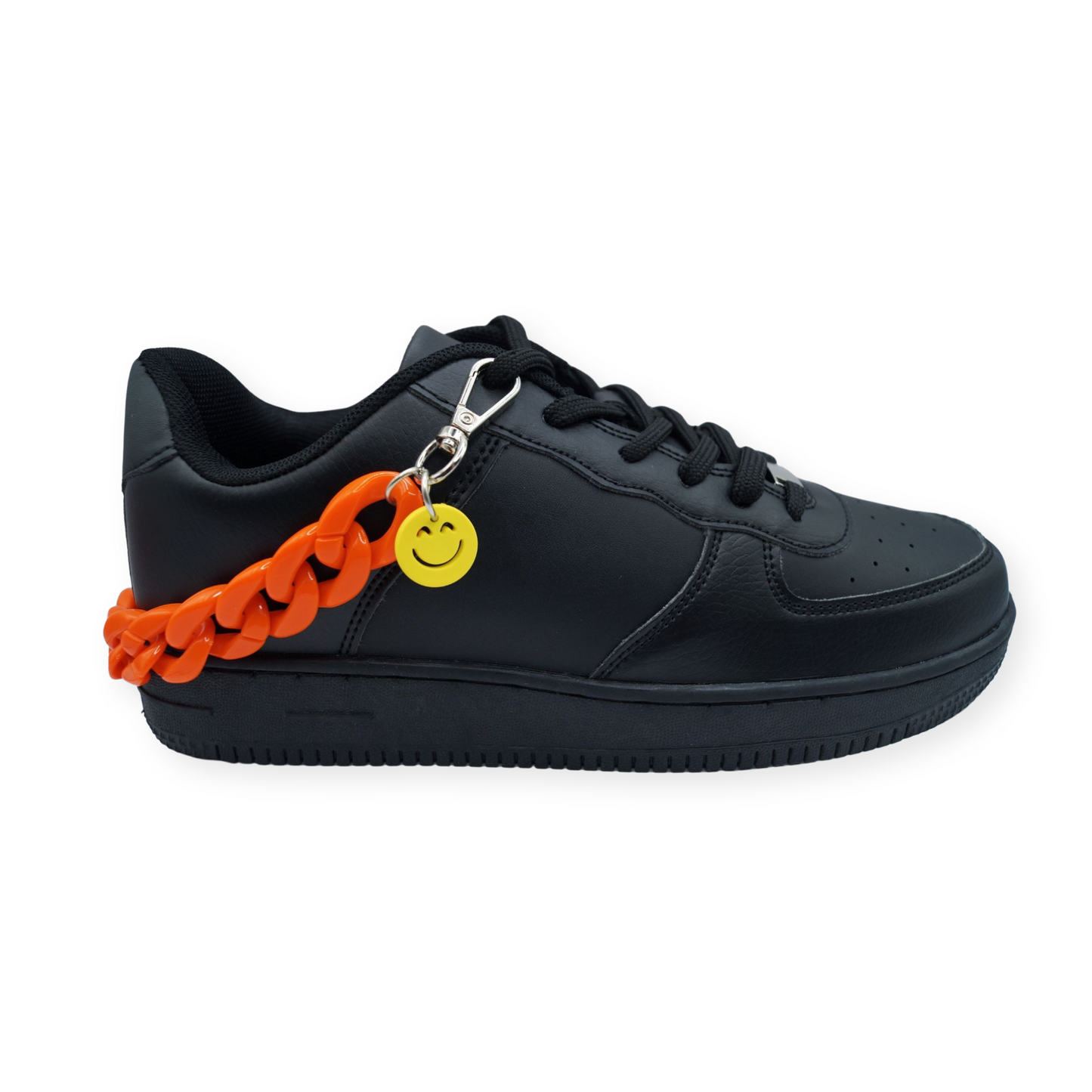 Shoe chain with smile orange 1 piece