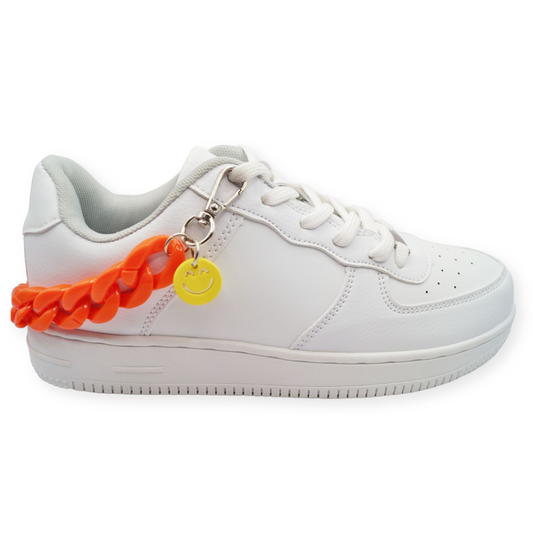 Schuh Kette mit Smile Orange 1Stk.