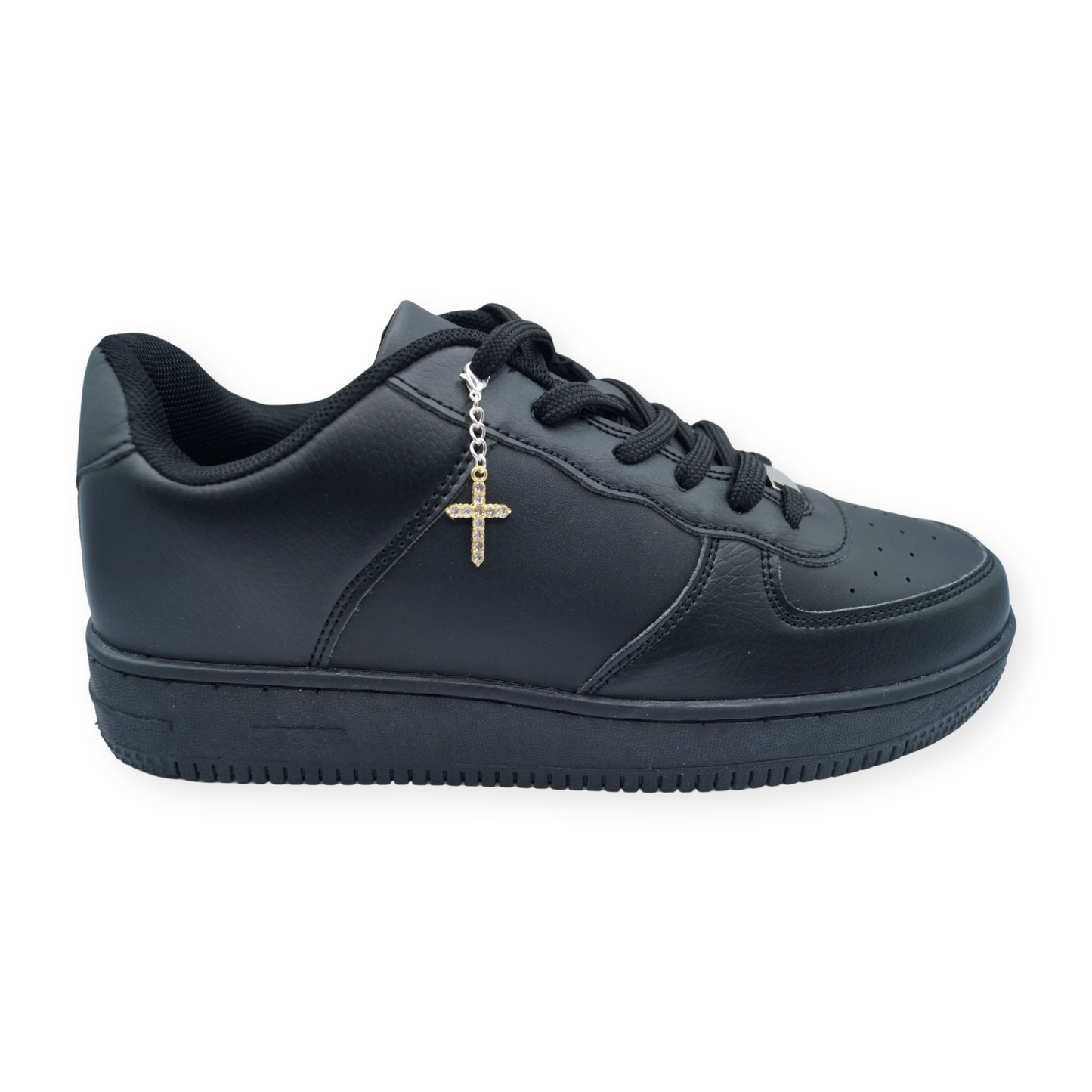 Schuh Anhänger Kreuz Diamanten Metall 1Stk.